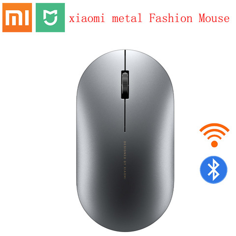 Xiaomi-ratón inalámbrico Mijia con Bluetooth, Mouse óptico Mini de Metal a la moda, 1000dpi, 2,4 GHz, conexión WiFi ► Foto 1/6