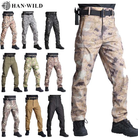 Pantalones de senderismo para hombre HAN WILD, pantalones para senderismo, pesca, Camping, correr, pantalones de talla grande, pantalones impermeables al aire libre, a prueba de viento 4XL ► Foto 1/6