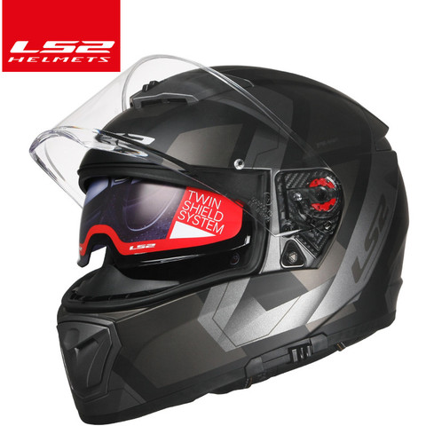 Capacete LS2-casco de motocicleta, cascos integrales con doble lente, incluye sistema libre de niebla, ls2 ff390 ► Foto 1/4