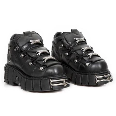 Zapatillas de deporte de estilo Punk para mujer, zapatos de plataforma con cordones de 6CM, Creepers, planos informales, Tenis de Metal femeninos, novedad ► Foto 1/6