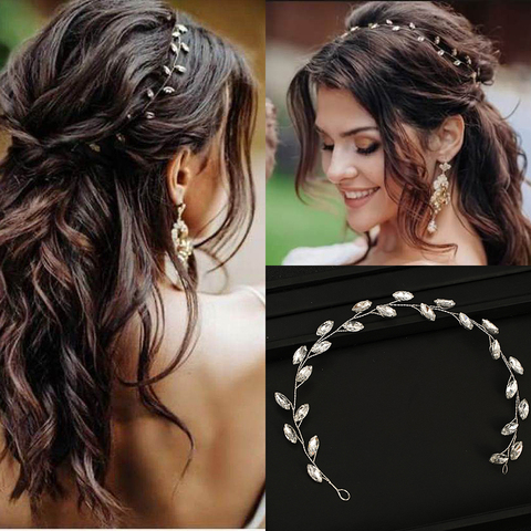 Tiaras DE BODA hechas a mano de cristal para mujer, joyería para el cabello, tocado para niña, gran oferta, Color plateado ► Foto 1/6