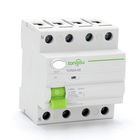 4P 40A 30mA 100mA 300mA 6KA interruptor diferencial 230V electromecánico Disyuntor de corriente Residual diferencial interruptor de seguridad ► Foto 1/5
