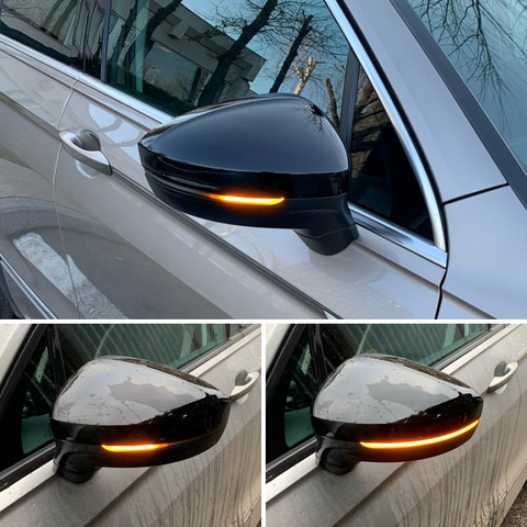 Espejo retrovisor con luz LED intermitente para Volkswagen, indicador de dirección dinámico para espejo lateral de VW Tiguan MK2 II R 5N 2017 2022 ► Foto 1/6