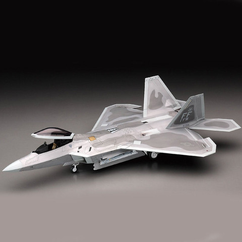 Hasegawa-Avión de juguete Hobbyboss Academy, Kit de montaje de plástico en miniatura, a escala 1/72, F-22 estadounidense, Raptor, avión, avión, exhibición ► Foto 1/5