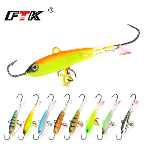 FTK 1PC 12g señuelo para Pesca en hielo Pesca abordar Isca Artificial punto taladro cebo Crankbait Swimbait equilibrador de señuelo para Pesca en hielo ► Foto 1/6