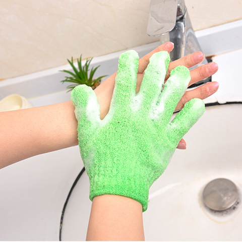 Guante Exfoliante para ducha, guantes para fregar la piel, resistente, esponja de masaje corporal, guante de baño, SPA, hidratante ► Foto 1/6