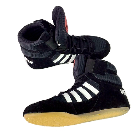 Zapatos de lucha auténticos Unisex para hombre, zapatillas de entrenamiento de vaca, suela de músculo, botas con cordones, zapatillas profesionales de boxeo ► Foto 1/6