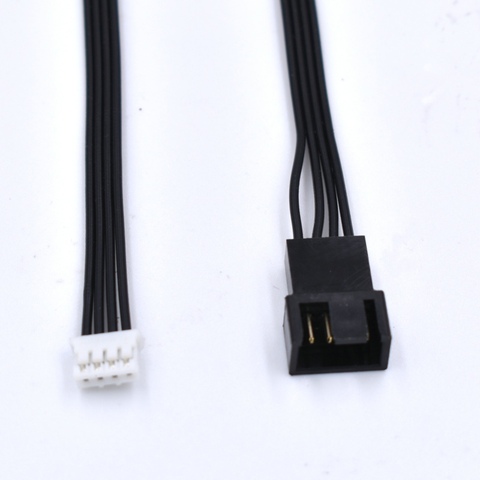 10 unids/lote 12cm PWM mini 4pin ventilador micro 4pin adaptador de alimentación de Cable negro Tarjeta de vídeo tarjeta gráfica VGA ► Foto 1/2