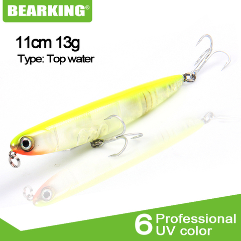 Bearking marca 1PC calidad señuelo para pesca con lápiz láser cebo Artificial duro 3D ojos 11cm 13g pesca Wobblers Crankbait Minnows ► Foto 1/6