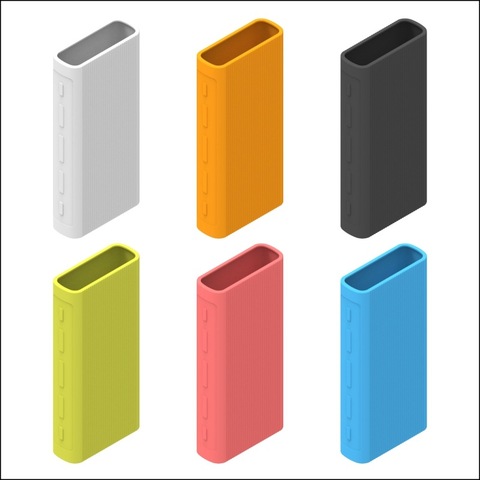 Caso Powerbank Carcasa protectora de silicona para Xiaomi banco de potencia 3 20000 MAh doble puerto USB de la cáscara de la piel manga Protector de la cubierta ► Foto 1/6