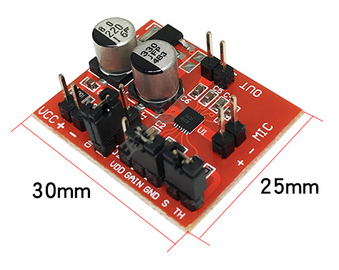 AMPLIFICADOR DE MICRÓFONO Electret, módulo estable MAX9814, Control de ganancia automático ► Foto 1/1