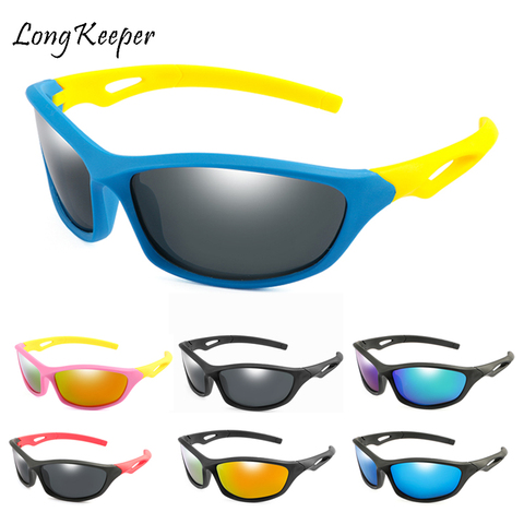 Gafas de sol deportivas TR90 para niños, lentes de sol para exteriores con protección UV, deslizantes ► Foto 1/6