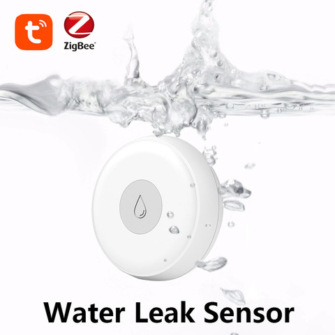 Sensor de fugas de agua tuya ZigBee, alarma de fugas de agua de inundación, APP smart life, realimentación instantánea, hub DE tygwz-01, novedad de 1/4 Uds. ► Foto 1/6