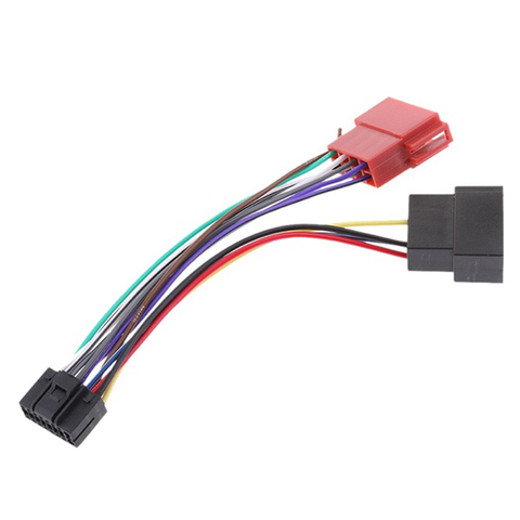 Adaptador arnés de Cable para Kenwood/JVC, Conector de Radio Estéreo ISO estándar, adaptador de Cable de enchufe de 16 pines para coche ► Foto 1/6