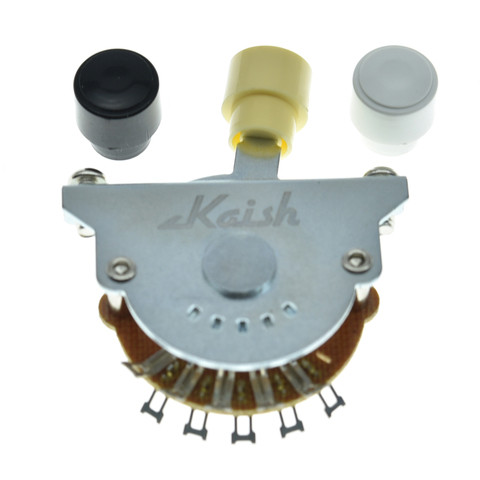 KAISH-Interruptor de 4 vías, de 4 posiciones conmutador Selector, apto para telares de tienda personalizados, guitarras con Punta Negra/Marfil/blanca ► Foto 1/6