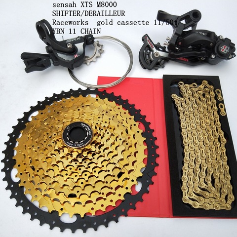 Palanca de cambio de Cassette para bicicleta de montaña, 1x11 velocidades, 11-50T, desviador trasero, cadena de engranajes 11 S, 1x11, kit para Shimano XT M8000 SRAM ► Foto 1/6