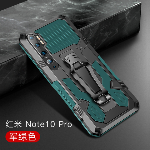 Funda con Clip para Xiaomi Mi Note 10, funda con cinturón a prueba de golpes para Note 10pro 10T 10Tpro, funda con soporte de armadura híbrida para Xiaomi Note 10 pro ► Foto 1/6