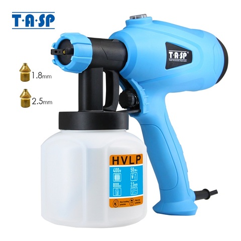 TASP 120V/230V 400W pistola eléctrica pulverizador de pintura HVLP herramientas de pintura compresor con Control de Flujo ajustable y colador ► Foto 1/6