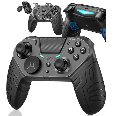 Mando de juego inalámbrico para PS4 Elite/Slim/Pro, mando Dualshock 4 con botón trasero programable Turbo ► Foto 1/6