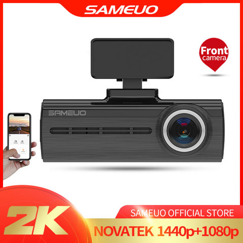 Sameuo-Cámara de salpicadero U750, grabadora de voz por wifi, oculta, cámara de salpicadero era Fhd 1440P, frontal, wifi, dvr, Monitor de aparcamiento 24H, visión nocturna ► Foto 1/6