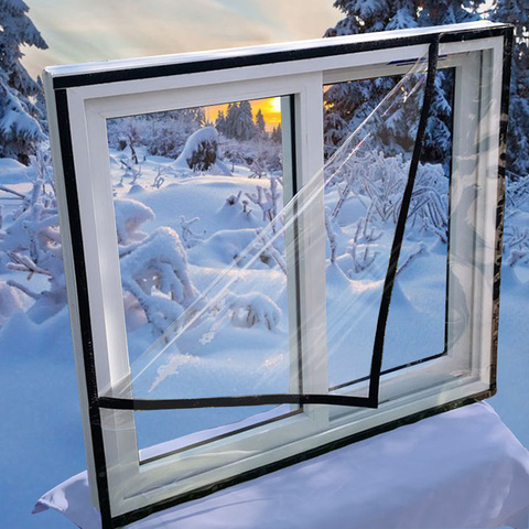 Película de aislamiento térmico para ventana, película de vidrio suave transparente autoadhesiva, protector de energía, para invierno ► Foto 1/6