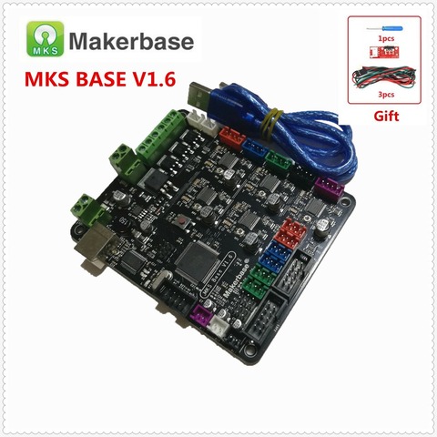 Placa BASE MKS V1.6 para impresora 3D, placa de circuito integrado compatible con Mega 2560 R3 y RAMPS1.4 Marlin, placa de control todo en uno ► Foto 1/3