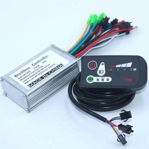 GREENTIME-Motor sin escobillas para bicicleta eléctrica, alta calidad, 36V, 48V, 250W, controlador de Motor BLDC 790 + pantalla 790LED ► Foto 1/4