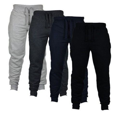 Jogging Casual Hombre Pantalones de aptitud de los hombres ropa deportiva pantalones de chándal ajustados pantalones de chándal Pantalones negro gimnasios Jogger Pantalones ► Foto 1/6