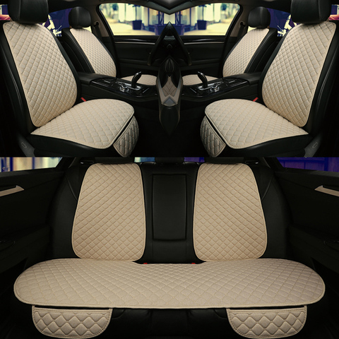 Conjunto de fundas de asiento de coche Universal, 5 asientos, compatible con la mayoría de los Protector de asiento de coche, con respaldo, alfombrilla de cojín de línea de automóvil para camión automático ► Foto 1/6