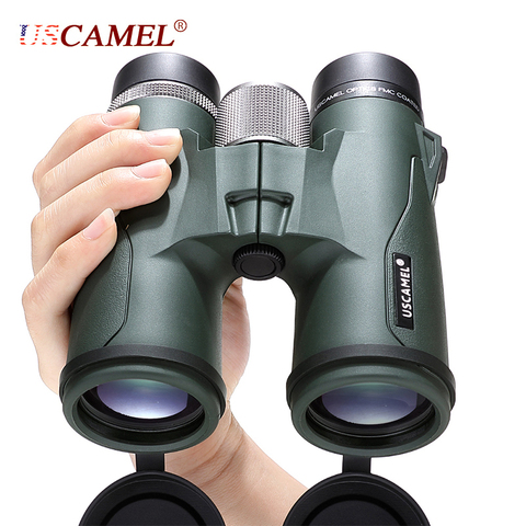 USCAMEL 10x42 8x42 HD BAK4 binoculares militares telescopio de alta potencia profesional caza al aire libre deportes de aves de Camping ► Foto 1/6