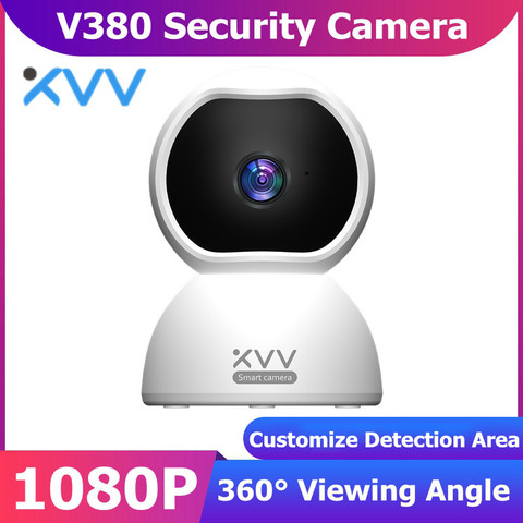 Xiaovv Q12 1080P IP WiFi Mini cámara PTZ Cámara de vigilancia de seguridad para el hogar inteligente V380 CCTV inalámbrico Advertencia audible Interior 360 Baby Pet Monitor ► Foto 1/6