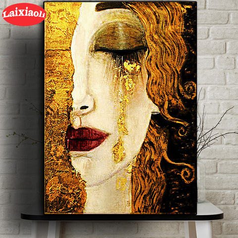 Gustav Klimt-pintura de diamante 5D DIY abstracta, arte mosaico de diamantes de imitación, punto de cruz ► Foto 1/6