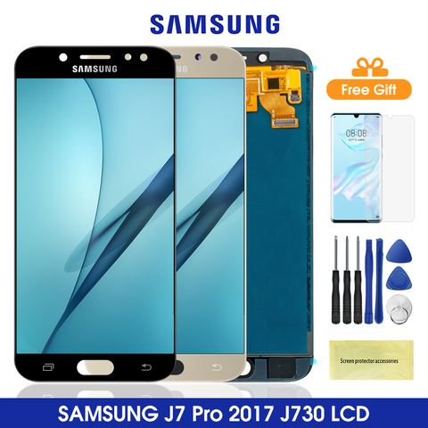 Pantalla Lcd de 5,5 pulgadas para móvil, montaje de digitalizador con pantalla táctil para Samsung Galaxy J7 Pro 2017, J730, J730FM/DS, J730F/DS, J730GM ► Foto 1/6