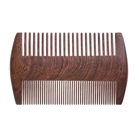 Peine de madera de sándalo hechos a mano nuevos, peine de madera antiestático, barba, bigote, cabello cepillo peines Accesorios para peinados ► Foto 1/6