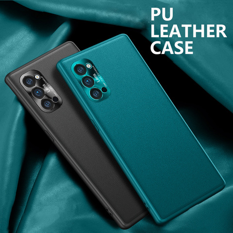 Funda para OPPO Reno 4 Pro 5G, fundas de cuero PU de lujo, cubierta trasera dura a prueba de golpes para OPPO Reno 5 Pro, carcasa de piel Original ► Foto 1/6