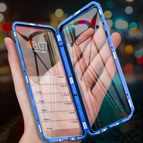 Funda de teléfono para ZTE magnética completa Nubia Z20 NX627J, marco de Metal, de doble cara cubierta de vidrio, parachoques de aluminio para Nubia Z20, 360 ► Foto 1/6