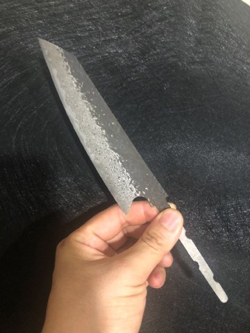 Cuchillo de chef Damasco de 6 pulgadas, herramienta de fabricación de cuchillos de acero en blanco vg 10, cuchillo de acero de Damasco afilados y bilite ► Foto 1/1