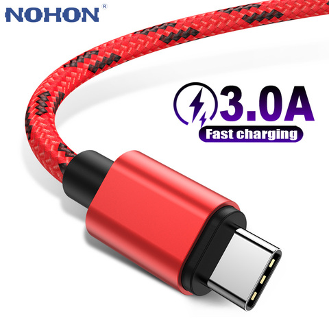 Cable USB tipo C de carga rápida para móvil, Cable de carga rápida 3A para Samsung Galaxy A50 A51 S10 S20 Plus Xiaomi mi Redmi Note 8 9 10 Pro Huawei P20 P30 P40 Mate Honor 20 30 40 USBC 1m 2m 3m 1 2 3 metro m ► Foto 1/6