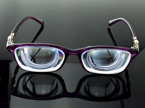 Marco miopía alta Myodisc gafas mujer púrpura Material de marco de tipo de patrón Tr90 marco de la visión baja ayuda 17D PD64 ► Foto 1/5