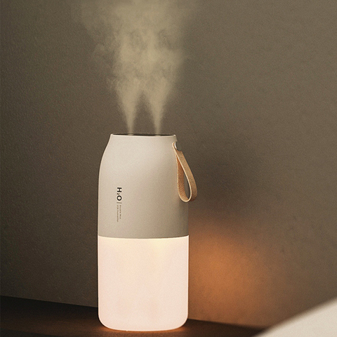 Humidificador de aire con pulverizador Dual, 300ml, 2000mAh, batería recargable por USB, generador de vapor aromático inalámbrico, difusor de luz ► Foto 1/6