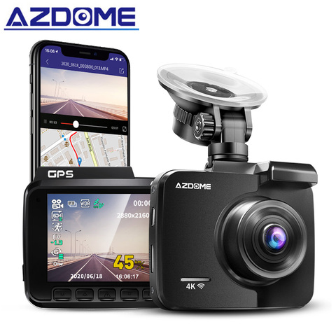 AZDOME GS63H WiFi Dual lente construido en GPS FHD 1080P frente + VGA parte trasera de la cámara del coche DVR grabadora 4K cámara de salpicadero Dashcam WDR visión de noche ► Foto 1/6