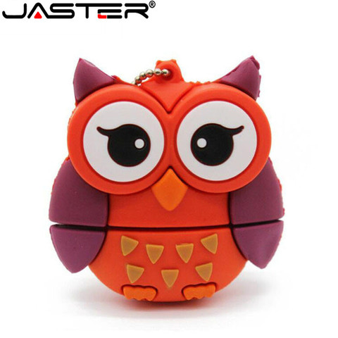 JASTER de dibujos animados lindo pingüino buho fox pluma USB flash drive 1 GB 2GB 4GB 8GB 16GB 32GB 64GB de memoria de disco U envío gratis ► Foto 1/6