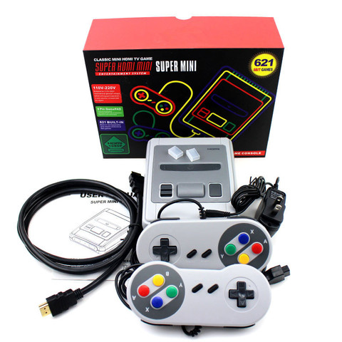 Mini consola de videojuegos clásica 4K, 620/621/1800 juegos, AV/HDMI, 8/ 16 bits, reproductor de juegos portátil, regalo de Navidad ► Foto 1/5