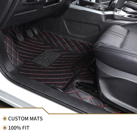 Alfombrillas de cuero Flash mat para coche, para todos los modelos de Volkswagen, vw passat, polo, golf, tiguan, jetta, touran, touareg, EOS, estilismo de pies ► Foto 1/6