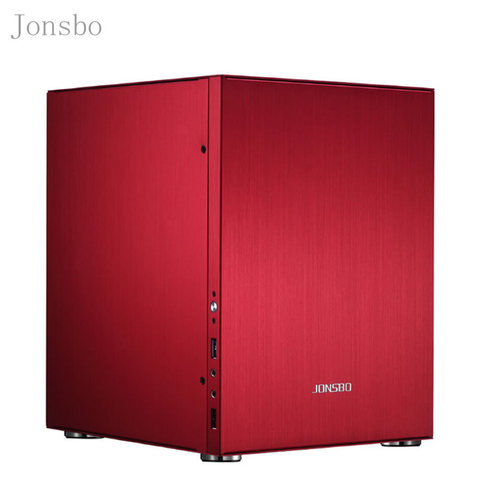 Jonsbo-Mini carcasa de ordenador de sobremesa C2, USB 3,0, chasis pequeño de aleación de aluminio, color rojo, C2S HTPC ITX, gran Quilty ► Foto 1/4