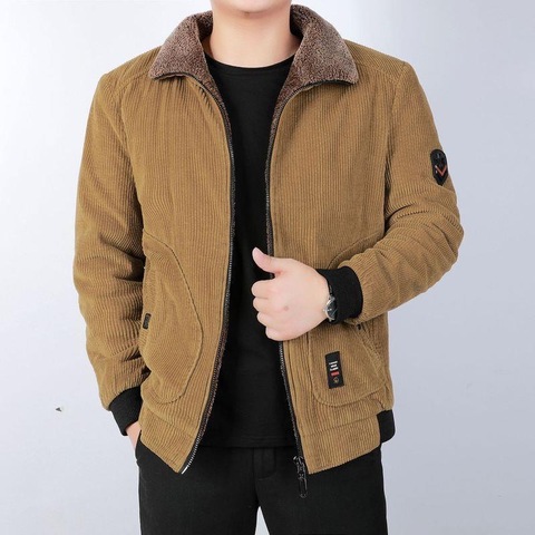 Chaqueta de invierno acolchada de algodón para hombre, abrigo Parka holgado cálido, pana, Chaqueta corta informal, ropa de marca, 2022 ► Foto 1/6