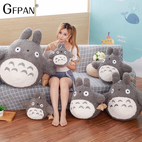 20-70cm de gran tamaño divertido Totoro juguetes de peluche famoso dibujo de Totoro suave de la felpa Animal relleno cojín muñeca regalo creativo para los niños ► Foto 1/6