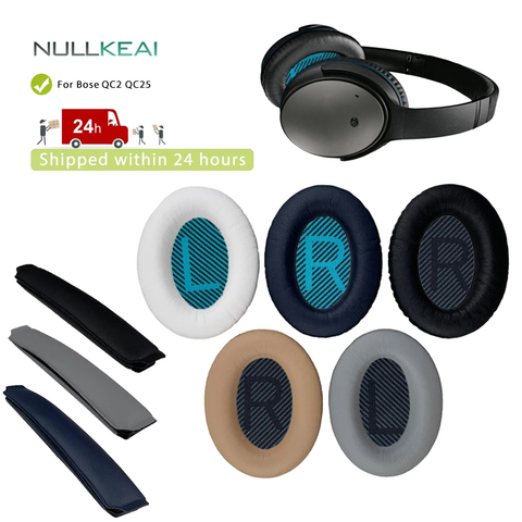 NULLKEAI-almohadillas para los oídos de espuma viscoelástica para la piel, repuesto de proteína, diadema para auriculares Bose QC25 QC15 AE2 AE2i ► Foto 1/6