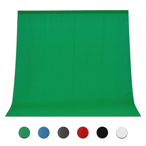 Gran oferta algodón Color verde textil no contaminante muselina foto fondos estudio fotografía pantalla Chromakey telón de fondo ► Foto 1/5