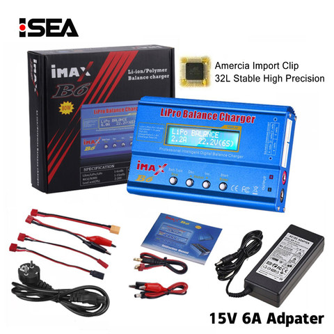 HTRC imax b6 80W Lipo cargador Lipo NiMh Li-Ion Ni-Cd cargador de equilibrio de batería descargador con 15V 6A fuente de alimentación opcional ► Foto 1/6